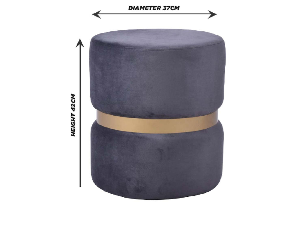 Velvet Ottoman Stool