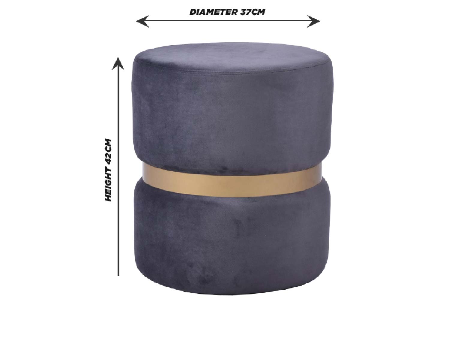 Velvet Ottoman Stool