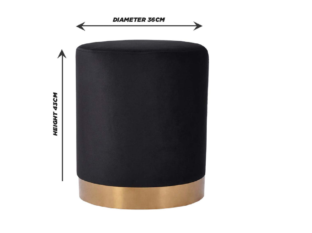 Velvet Ottoman Foot Stool