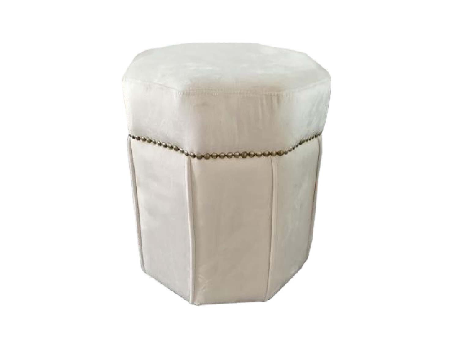 HEXAGONAL VELVET OTTOMAN 905