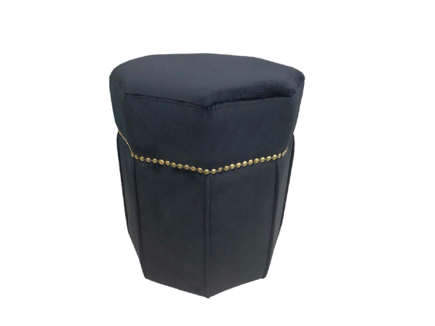 HEXAGONAL VELVET OTTOMAN 905