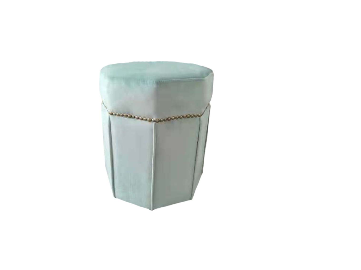 HEXAGONAL VELVET OTTOMAN 905