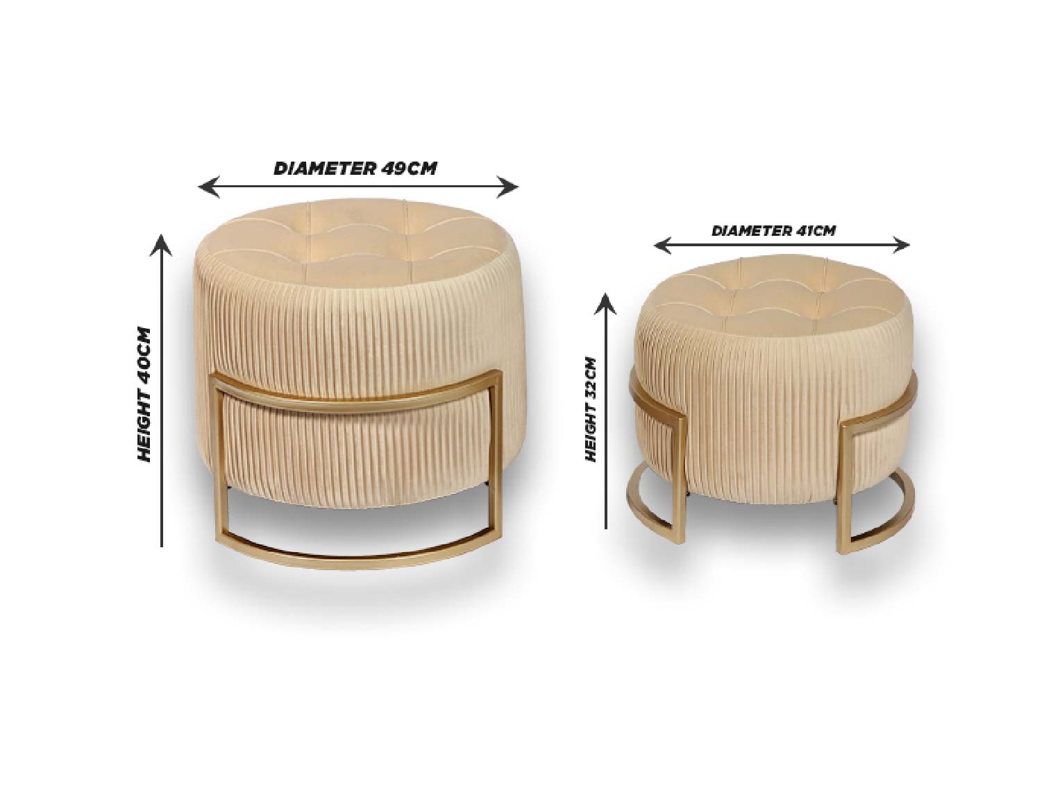 Classic Design Ottoman Set