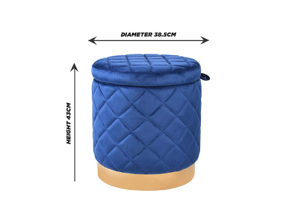 Round Storage Ottoman