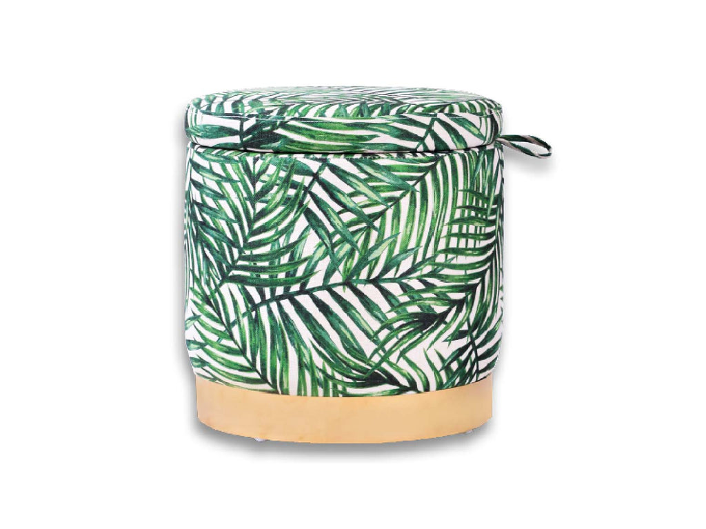 Nature Inspired Round Storage Ottoman