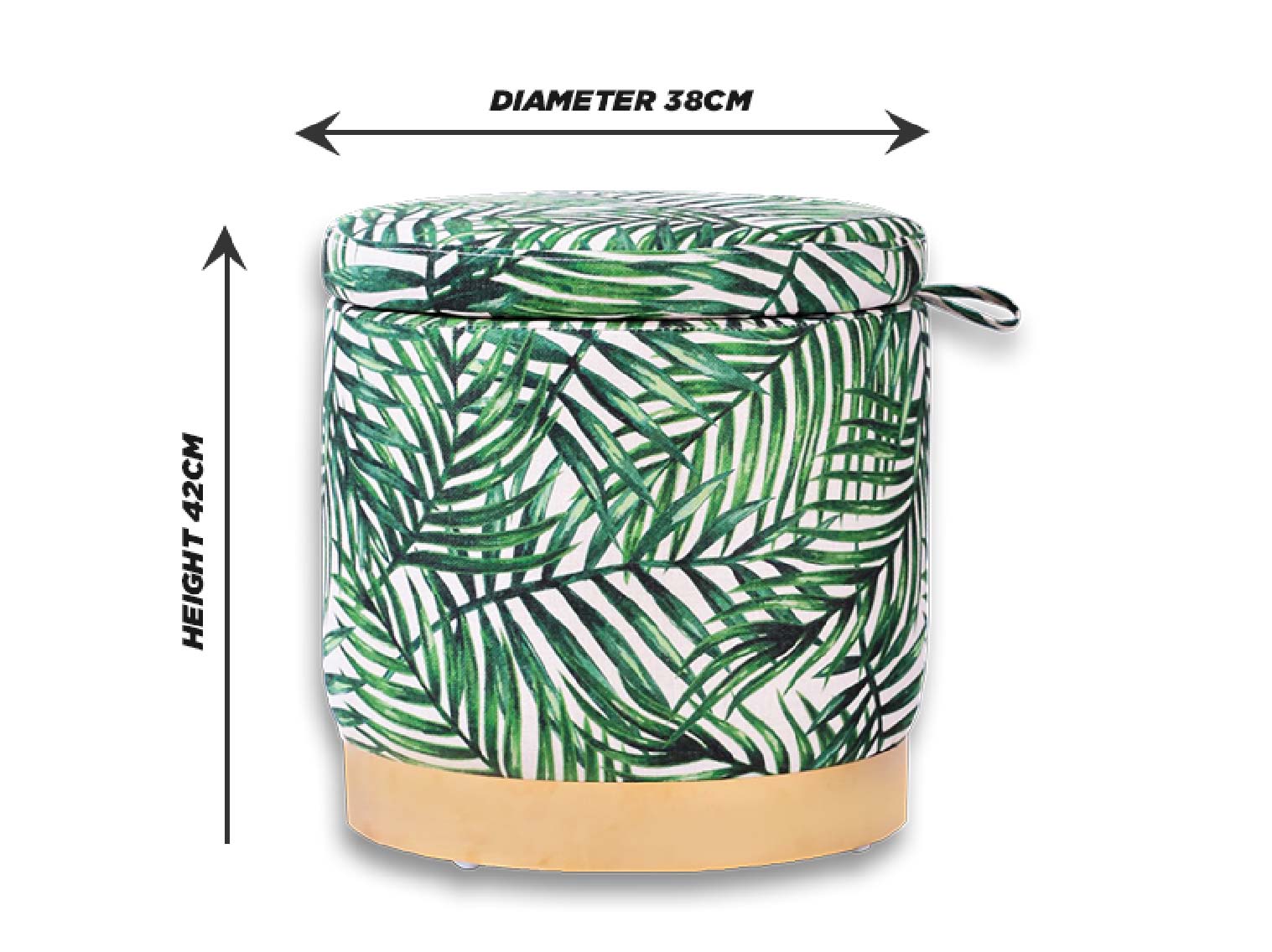 Nature Inspired Round Storage Ottoman