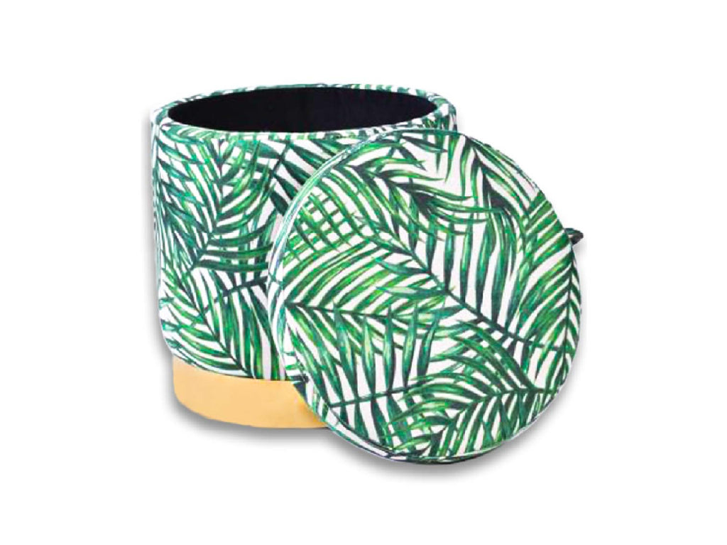 Nature Inspired Round Storage Ottoman